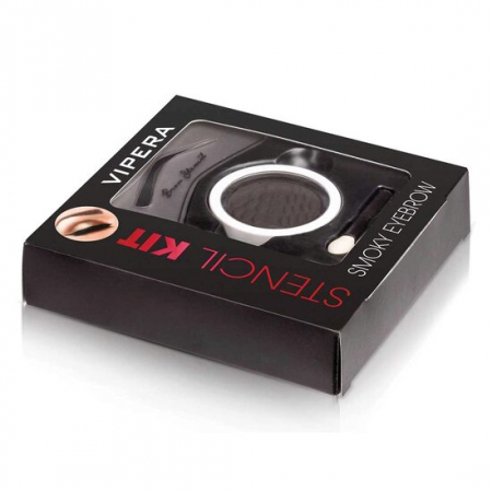 Fard / pudra sprancene - Kit Sprancene cu Sabloane si Aplicator, Vipera, Uptown, 4.5g