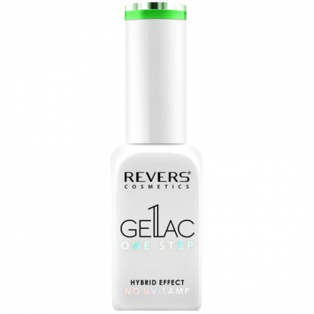 Import - Lac de unghii Gellac 1 Step, Hybrid Effect, Non UV, Revers, 57 verde neon, 10 ml