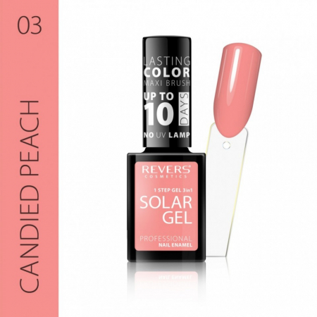 Oja clasica - Lac de unghii Solar Gel 3 in 1 Revers 03 Candied Peach 12 ml