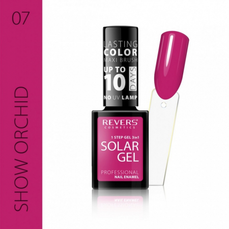 Oja clasica - Lac de unghii Solar Gel 3 in 1 Revers 07 Show Orchid 12 ml