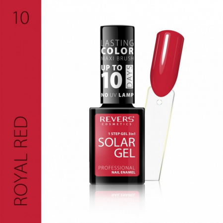 Oja clasica - Lac de unghii Solar Gel 3 in 1 Revers 10 Royal Red 12 ml