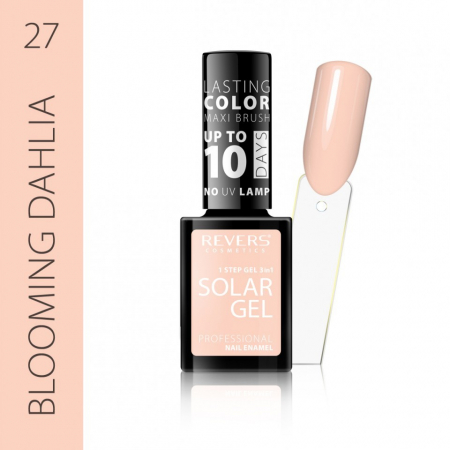 Oja clasica - Lac de unghii Solar Gel, Revers, 12 ml, nude, nr 27, blooming dahlia