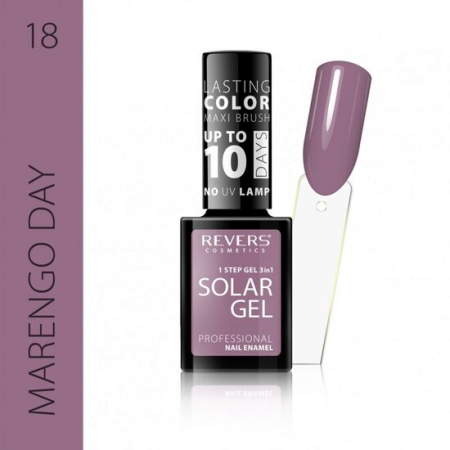 Import - Lac de unghii Solar Gel, Revers, 12 ml, maro, nr 18, marengo day