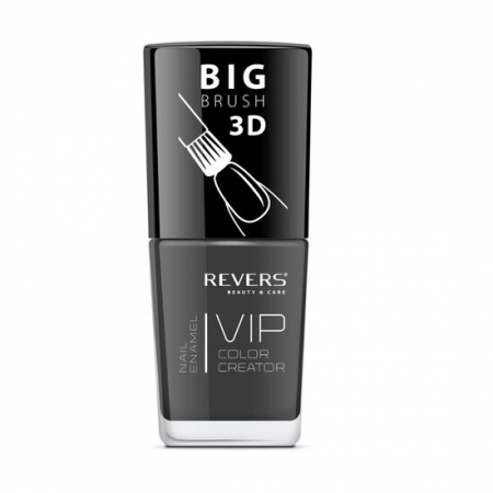 UNGHII - Lac de unghii Vip, 3D, Revers, gri, Lucios, 12 ml, Nr 005 - inchis