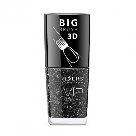 UNGHII - Lac de unghii Vip, 3D, Revers, negru, 12 ml, Nr 122 - sidefat, cu particule