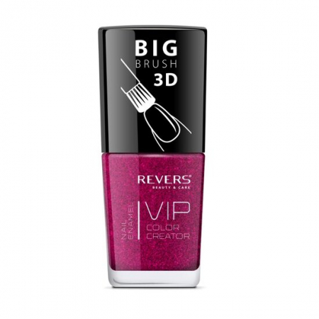 UNGHII - Lac de unghii Vip, 3D, Revers, rosu, 12 ml, Nr 037 - sidefat