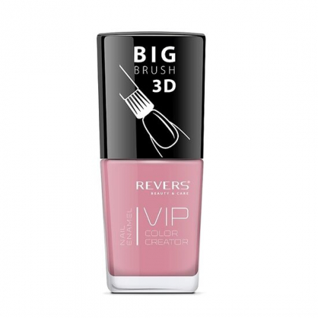 Import - Lac de unghii Vip, 3D, Revers, roz intens, Lucios, 12 ml, Nr 100