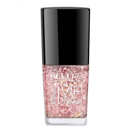 Import - Lac de unghii Vip, 3D, Revers, sclipici roz, 12ml, Nr 258