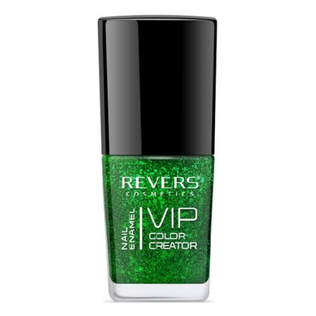 Fara Categorie - Lac de unghii Vip, 3D, Revers, sclipici verde, 12ml, Nr 253