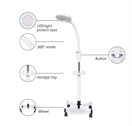 Lampă cosmetică profesională LED cu lupă 5X [1]
