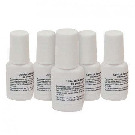 Sabloane, tipsuri - Lipici 7 gr. cu pensula - set 5 buc.