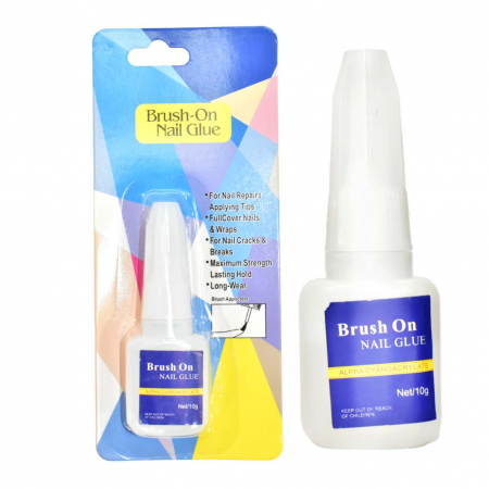 Sabloane, tipsuri - Lipici tipsuri cu pensula Brush-on 10 g