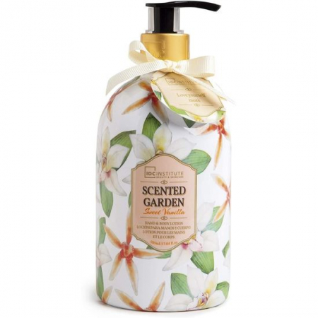 Ingrijire maini - Lotiune de maini si corp Scented Garden Sweet Vanilla IDC Institute 40196, 500 ml