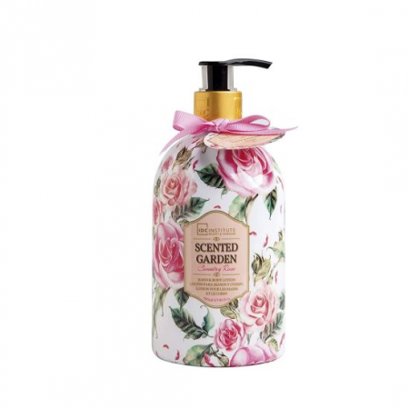 Ingrijire maini - Lotiune pentru maini si corp Scented Garden Rose IDC Institute 40194, 500 ml