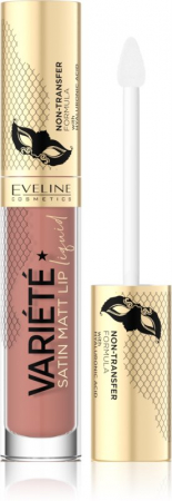 Luciu, elixir de buze - Luciu de buze Eveline Variete satin matt, 4.5ml