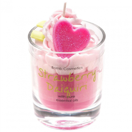 Lumanare parfumata 160g Strawberry Daiquiri Piped Candle, Bomb Cosmetics [1]