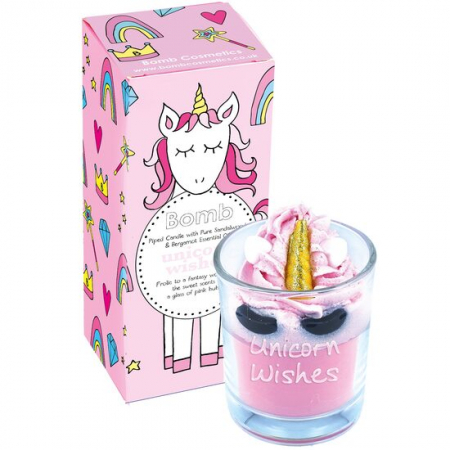 Fara Categorie - Lumanare parfumata 160g Unicorn Wishes Piped Candle, Bomb Cosmetics