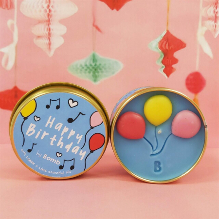 Lumanare parfumata 180g Happy Birthday (Cutie metalica), Bomb Cosmetics [1]