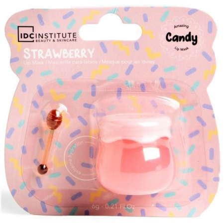 MACHIAJ - Masca de buze cu aroma de capsuni Candy IDC Institute 68114S, 6 g
