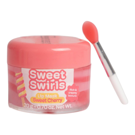 Mască de noapte pentru buze Sweet Swirls – Sweet Cherry, Idc Institute, 68341, 20 g [2]