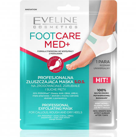 Ingrijire picioare - Masca exfolianta pentru calcaie EVELINE COSMETICS Foot Care Med