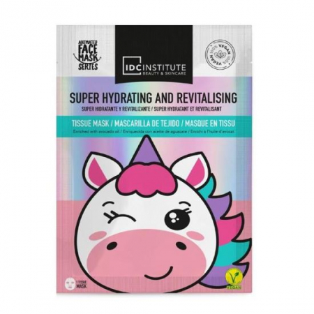 FATA, CORP - Masca faciala Cute Animal - Unicorn, hidratare si revitalizare IDC Institute 77011, 25 g