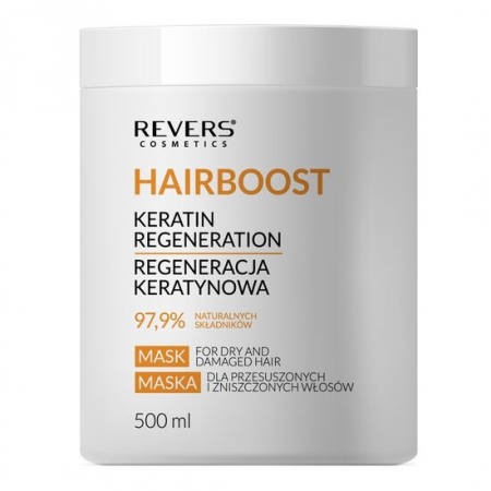 Import - Masca pentru par Hairboost Keratin Regeneration, pentru par uscat si deteriorat, Revers, 500ml