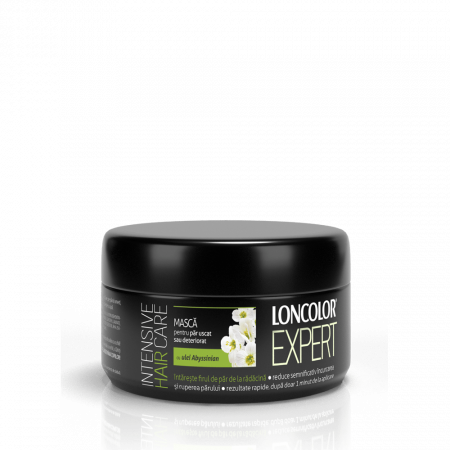 Masca de par - Masca pentru par uscat sau deteriorat Loncolor Expert cu ulei Abyssinian 200 ml