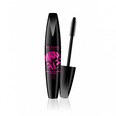 Import - Mascara Maxi Eyes, Grow Effect, Revers, negru intens, 12 ml