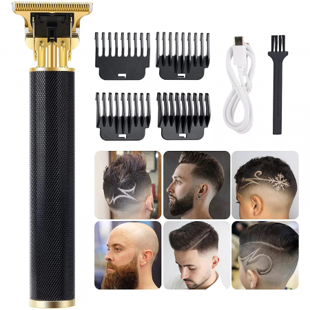 SALOANE - Masina de tuns Karemi, 5 W, cu acumulator, trimmer, incarcare USB, negru
