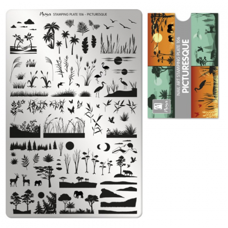 Nail ART - Matrita pentru stampila nr 106 - Picturesque