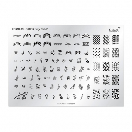 UNGHII - Matrita stampila unghii, Konad, collection image plate 02