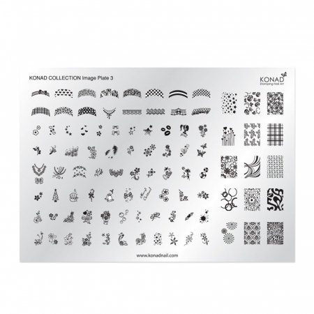 UNGHII - Matrita stampila unghii, Konad, collection image plate 03