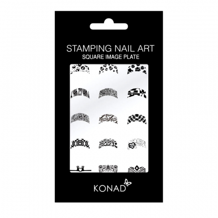 Matrita stampila unghii, Konad, square image plate 02 [1]