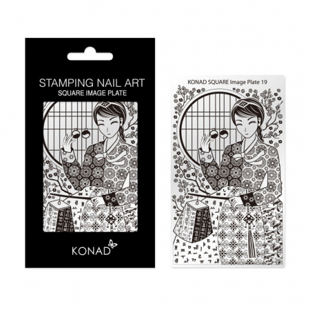 UNGHII - Matrita stampila unghii, Konad, square image plate 19