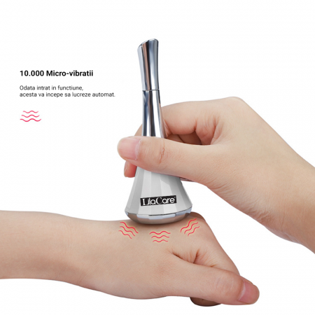Mini dispozitiv de ridicare a fetei Lila Care, facial si lifting, cu microcurent, alb-gri [3]