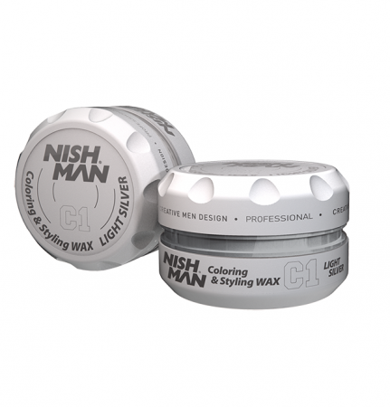 PAR - NishMan Ceara de par colorata gri deschis C1 Light Silver 100ml
