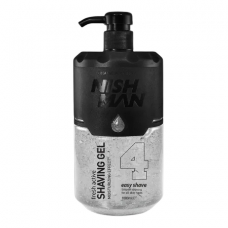 PAR - NishMan Gel de ras transparent Easy Shave 4 Fresh Active 1000ml