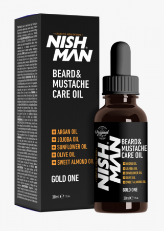 SALOANE - NishMan Gold One Ulei pentru barba si mustata 30ml