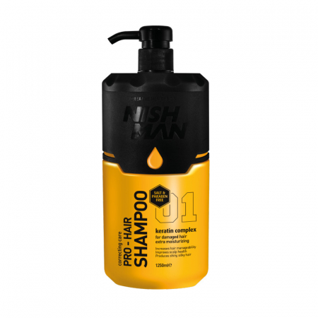 PAR - NishMan Sampon profesional cu cheratina pentru barbati Keratin Complex 01 1250ml