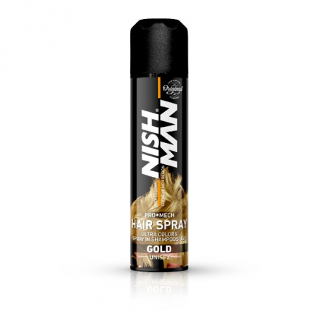 PAR - NishMan Spray colorant auriu pentru par Ultra Colors Gold 150ml