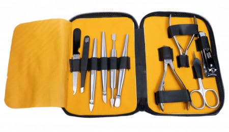 NishMan Trusa de manichiura/pedichiura cu 10 instrumente pentru barbati [2]