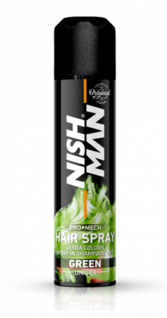 SALOANE - NishMan Ultra Colors Green - Spray de par colorat verde 150ml