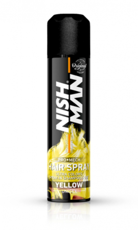 SALOANE - NishMan Ultra Colors Yellow - Spray de par colorat galben 150ml