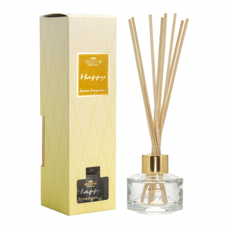 ACASA - Odorizant cu betisoare de ratan, King Aroma, Happy, 50 ml