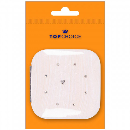 Oglinda compacta patrata, cu 11 cristale de zirconiu si inchidere magnetica, Top Choice 85673 [2]