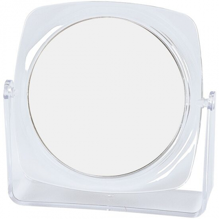 Import - Oglinda machiaj cu lupa si picior, plastic, Top Choice 85048 (marire x5)