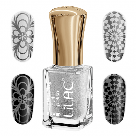 UNGHII - Oja pentru stampila, Lilac, 6 ml, Silver