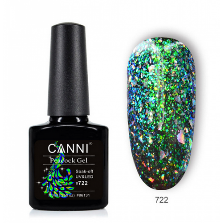 Oja semipermanenta Canni Peacock 722 7.3 ml [0]