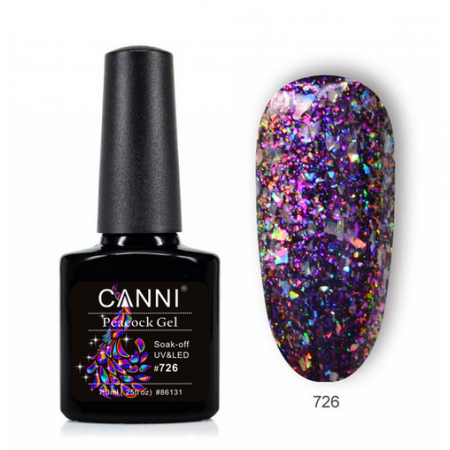 Oja semipermanenta Canni Peacock 726 7.3 ml [0]